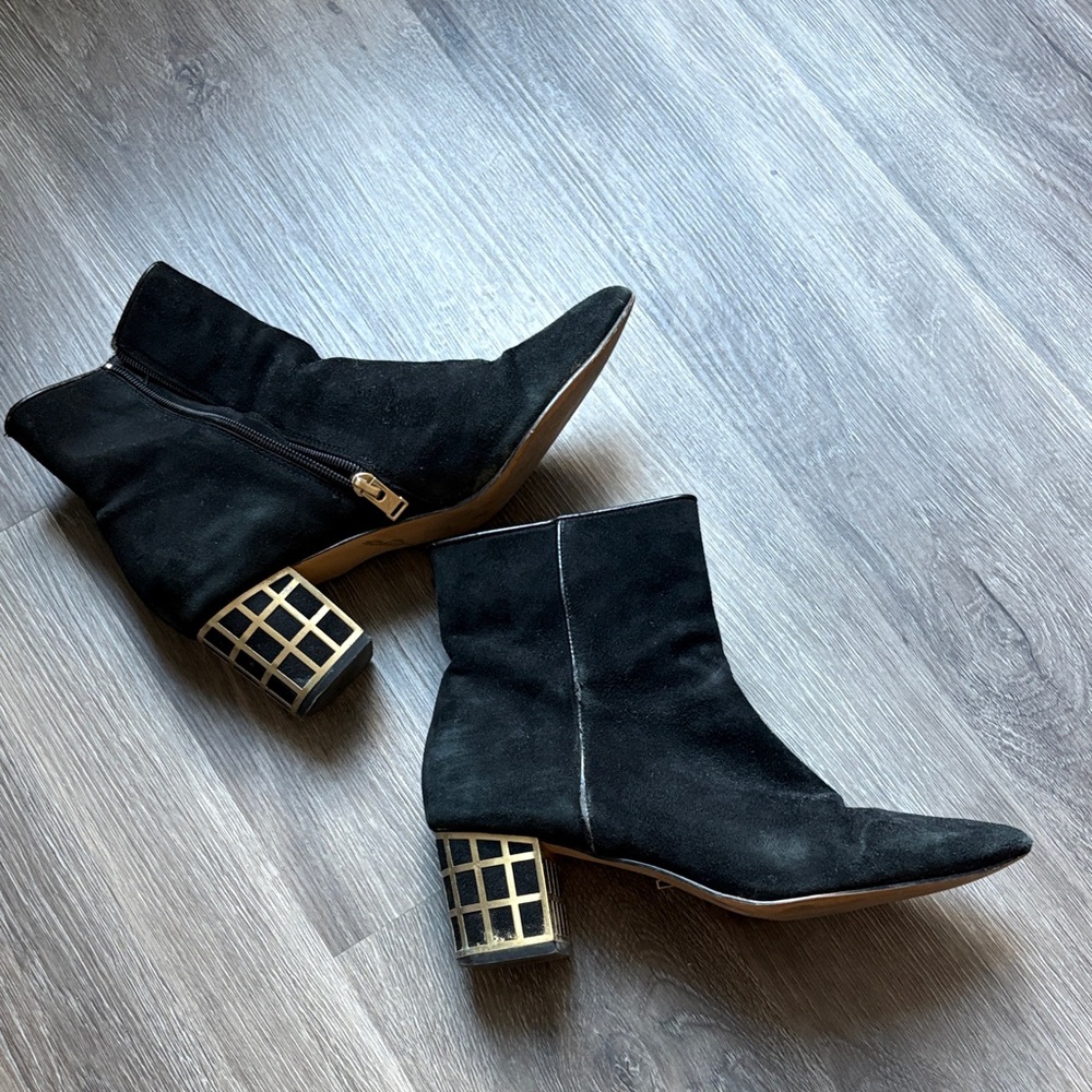 Brian Atwood Black Heeled Boots